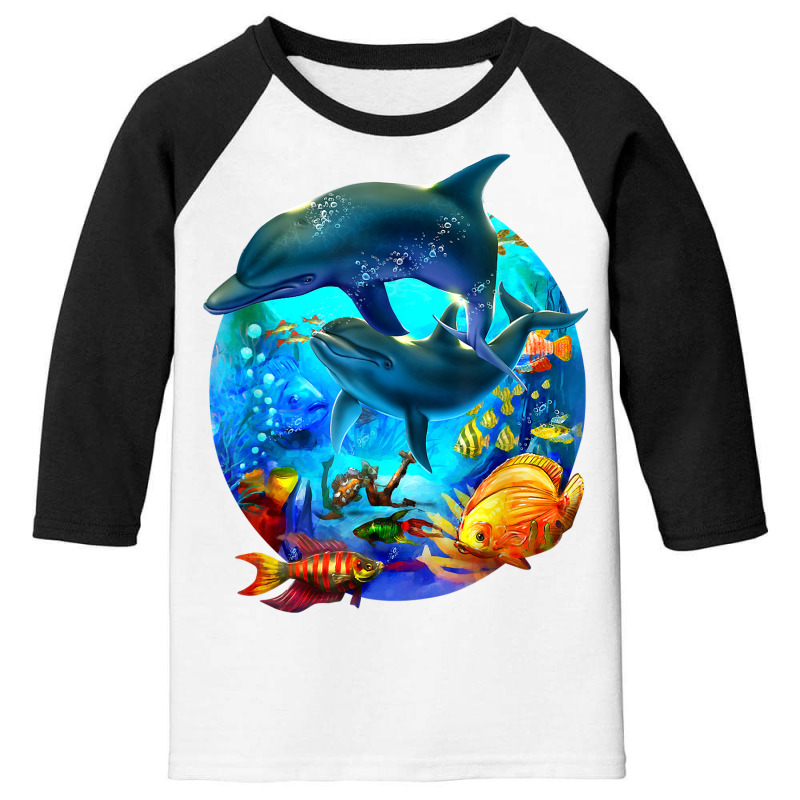 Dolphin Sea Life Save The Ocean Marine Biology Aquarium T Shirt Youth 3/4 Sleeve | Artistshot