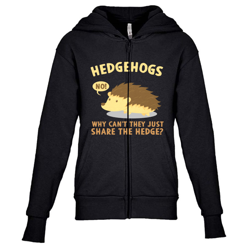 Why Can't They Just Share The Hedge Youth Zipper Hoodie | Artistshot