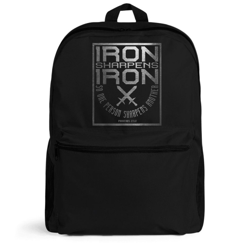 Iron Sharpens Iron  Holy Christian Bible Verse Animations Characters Backpack | Artistshot