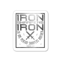 Iron Sharpens Iron  Holy Christian Bible Verse Animations Characters Sticker | Artistshot