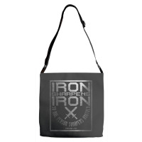 Iron Sharpens Iron  Holy Christian Bible Verse Animations Characters Adjustable Strap Totes | Artistshot