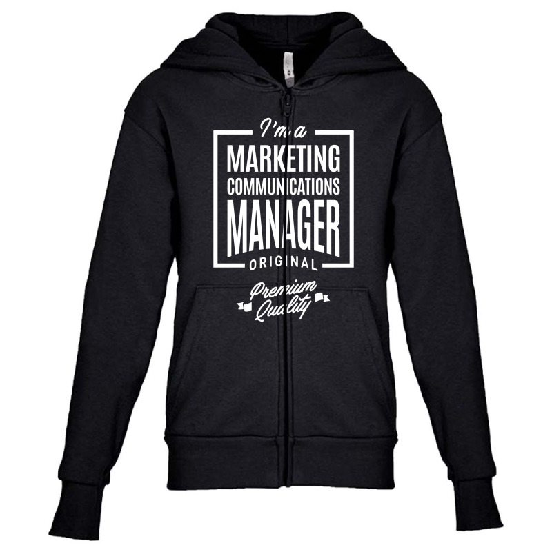 Marketing Communications Manager Youth Zipper Hoodie by cidolopez | Artistshot