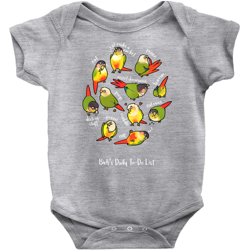 Green Cheek Conure's Daily To Do List T Shirt Baby Bodysuit | Artistshot