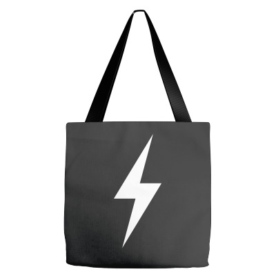 Lightning Bolt Icon (white) Tote Bags Designed By Noir Est Conception