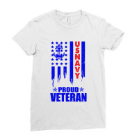 Us Navy Proud Veteran Ladies Fitted T-shirt | Artistshot