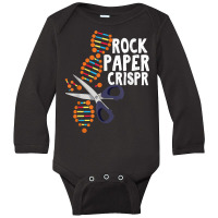 Rock Paper Crispr Dna Biologist Genetic Engineering Science T Shirt Long Sleeve Baby Bodysuit | Artistshot