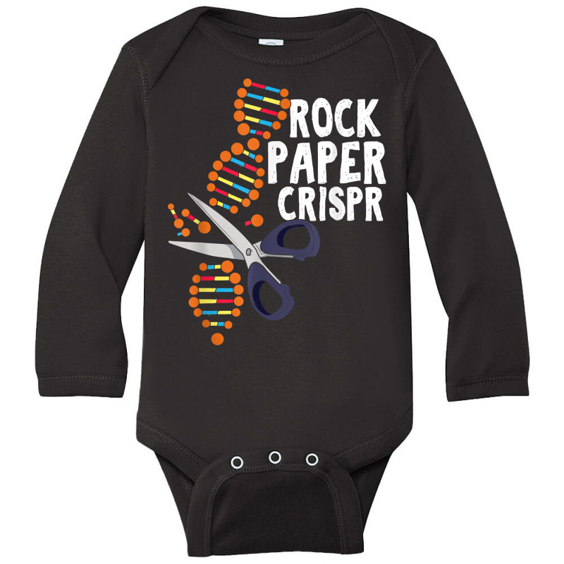 Rock Paper Crispr Dna Biologist Genetic Engineering Science T Shirt Long Sleeve Baby Bodysuit by sabadmscoastlw | Artistshot