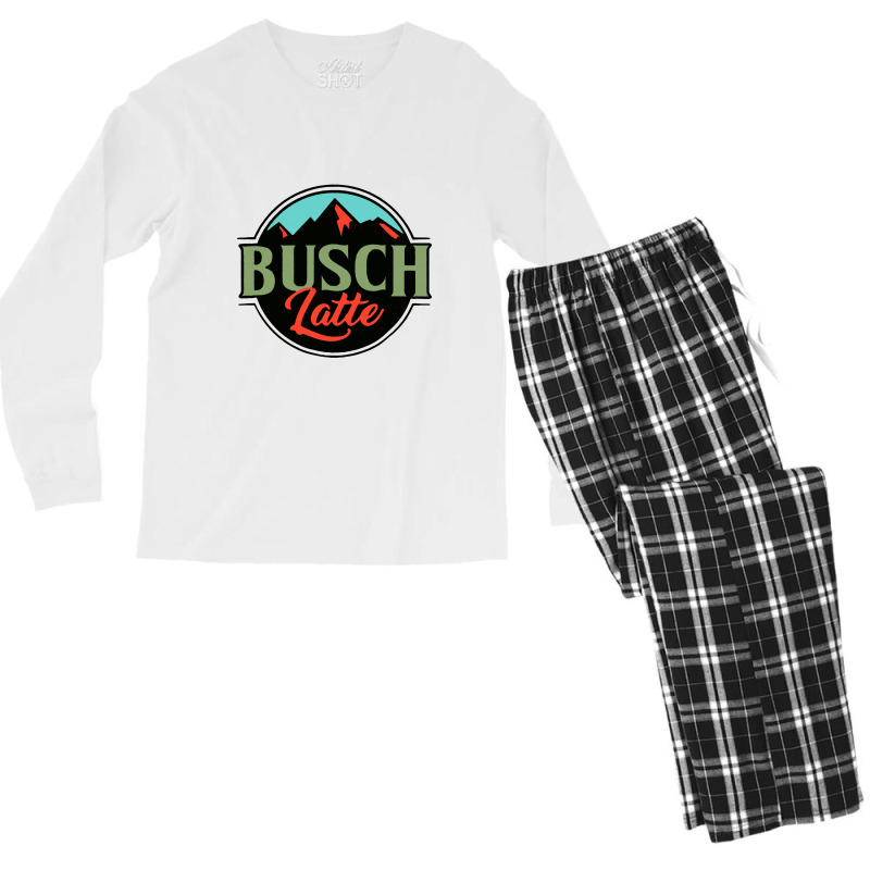 Vintage Busch Light Busch Latte Men's Long Sleeve Pajama Set | Artistshot