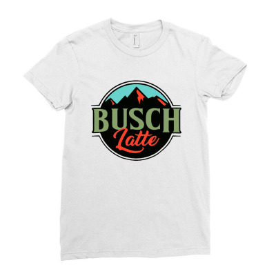 Vintage Busch Light Busch Latte Ladies Fitted T-shirt Designed By Bertaria