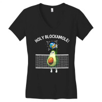 Funny Volleyball For Men Women Holy Guacamole Player Blocker T Shirt Women's V-neck T-shirt | Artistshot