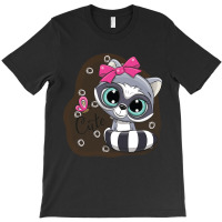 Cartoon-cat-cute-girl T-shirt | Artistshot