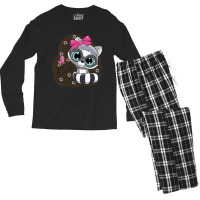 Cartoon-cat-cute-girl Men's Long Sleeve Pajama Set | Artistshot