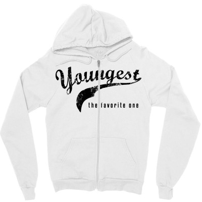 Youngest Child The Favorite One   Fun Logo Zipper Hoodie Designed By Vanode Art