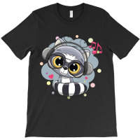 Cartoon Cat Cute Music T-shirt | Artistshot