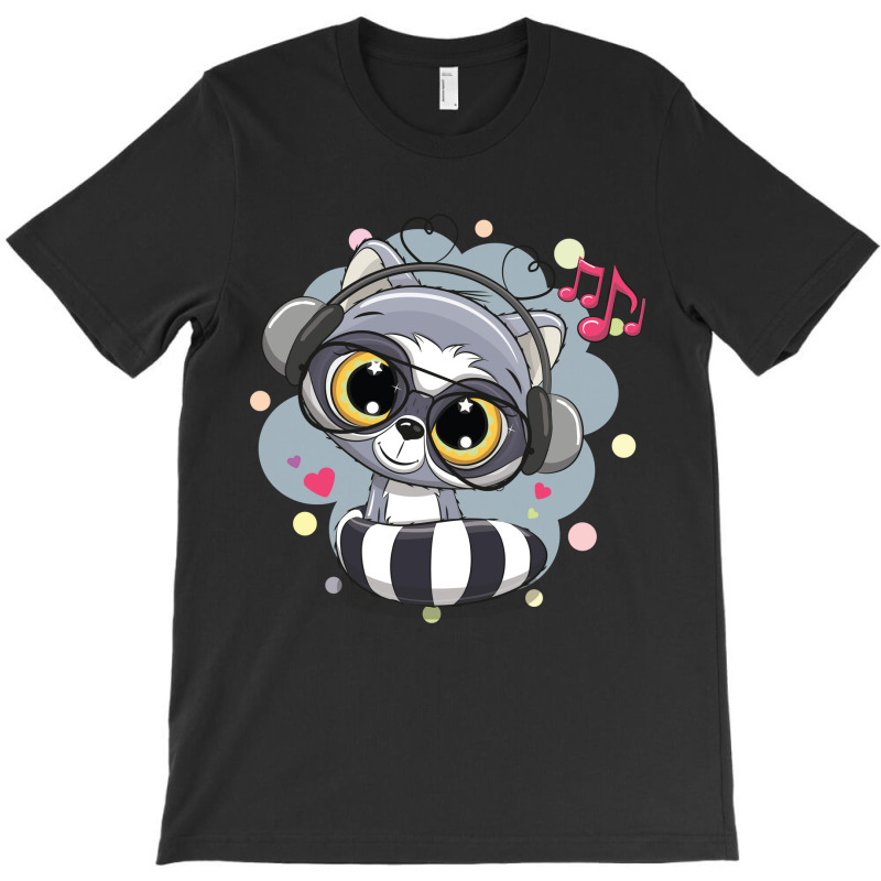 Cartoon Cat Cute Music T-shirt | Artistshot