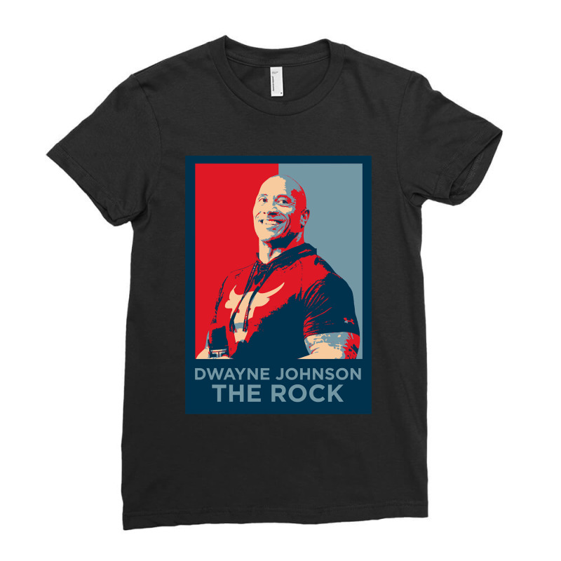 Dwayne Men Johnson Vintage Ladies Fitted T-Shirt by Artists-Zoe | Artistshot