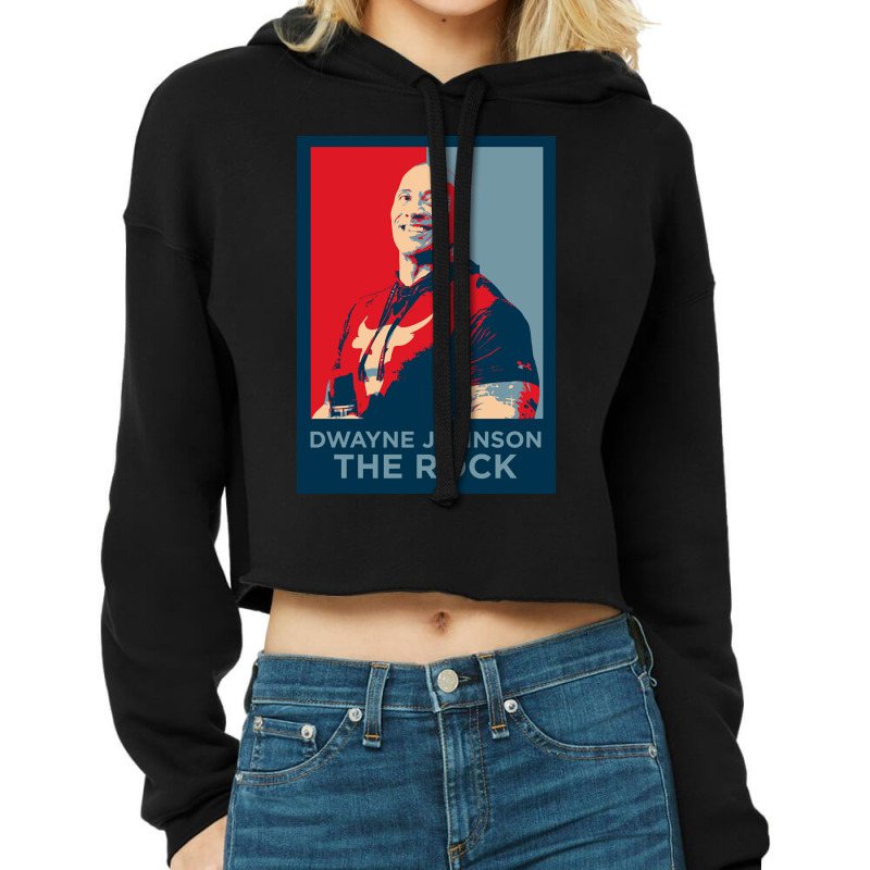 Dwayne Men Johnson Vintage Cropped Hoodie by Artists-Zoe | Artistshot