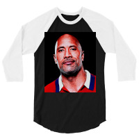 Dwayne Picture Johnson Art 3/4 Sleeve Shirt | Artistshot