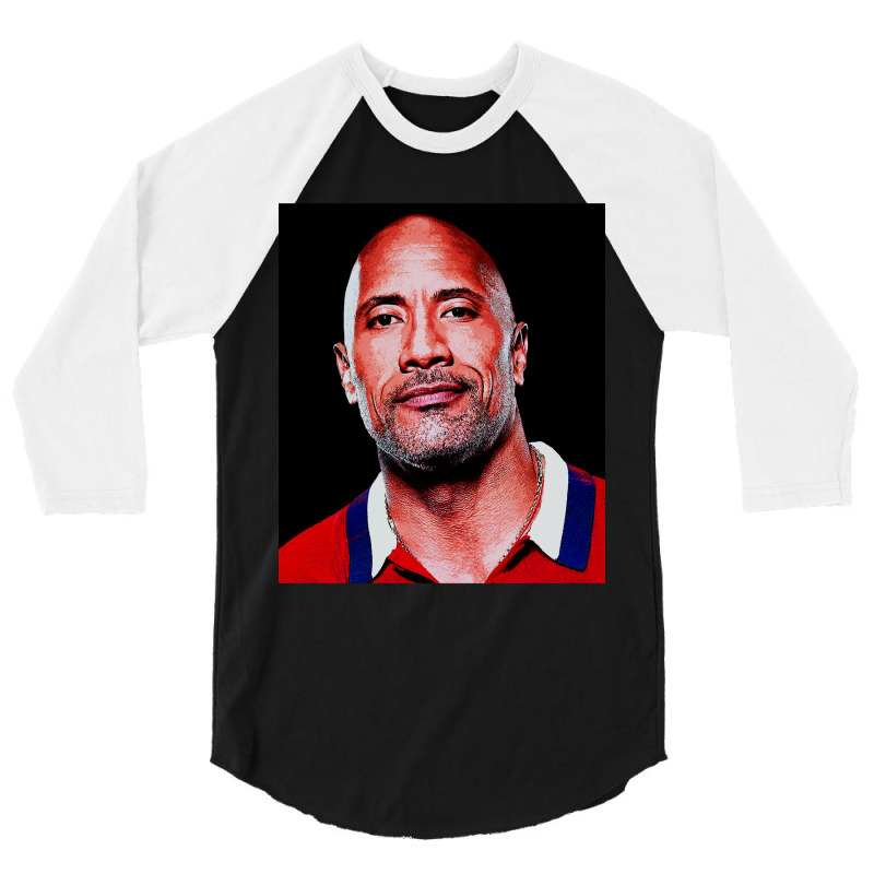 Dwayne Picture Johnson Art 3/4 Sleeve Shirt by Artists-Zoe | Artistshot