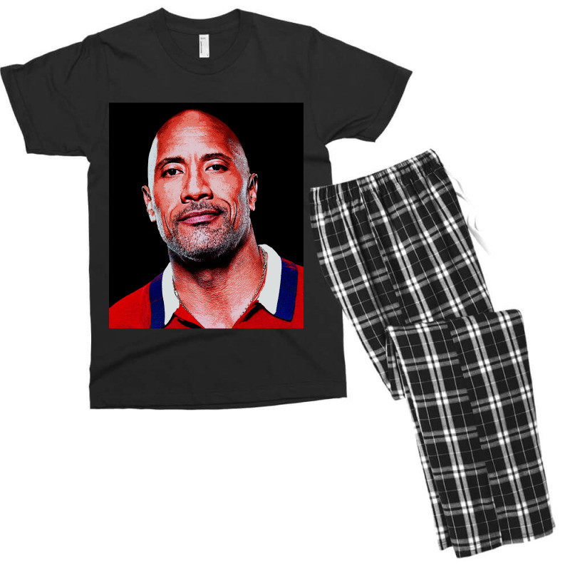 Dwayne Picture Johnson Art Men's T-shirt Pajama Set by Artists-Zoe | Artistshot