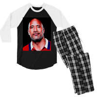 Dwayne Picture Johnson Art Men's 3/4 Sleeve Pajama Set | Artistshot