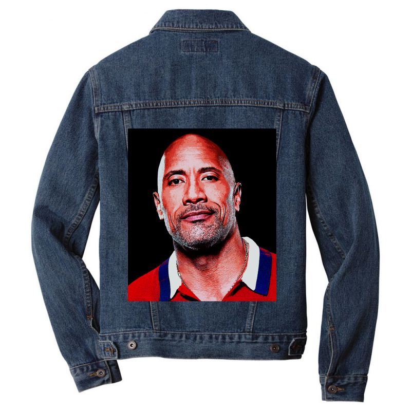 Dwayne Picture Johnson Art Men Denim Jacket by Artists-Zoe | Artistshot