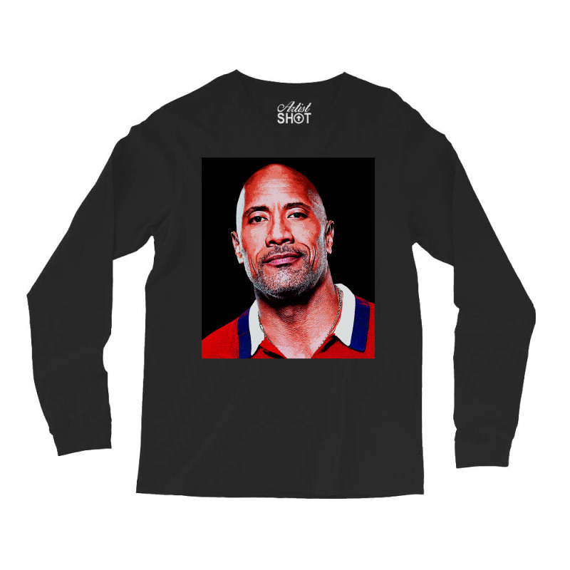 Dwayne Picture Johnson Art Long Sleeve Shirts by Artists-Zoe | Artistshot