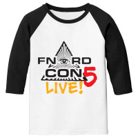 Fnordcon 5 Live! (black Letters) Youth 3/4 Sleeve | Artistshot