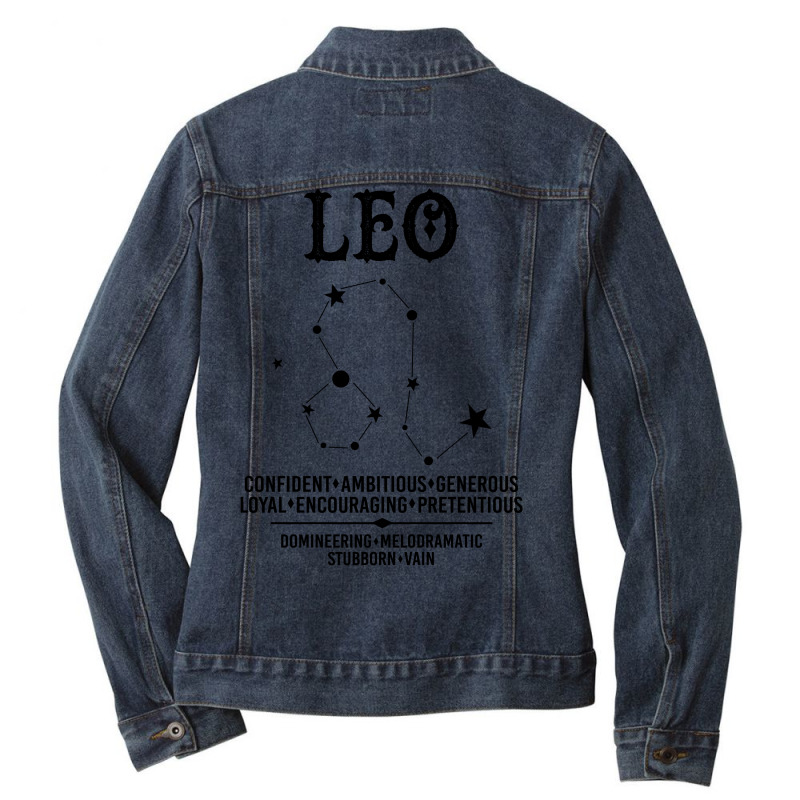 Leo Zodiac Sign Ladies Denim Jacket | Artistshot