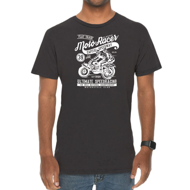 Mens Biker T Shirt Classic Moto Racer Motorcycle Speedway Motorbike Retro Tshirt 