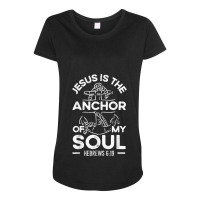 Jesus Is The Anchor Of My Soul Christian Religious God Vintage Retro Maternity Scoop Neck T-shirt | Artistshot