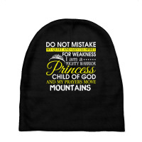 I Am A Mighty Warrior Princess Child Of God T Shirt Baby Beanies | Artistshot