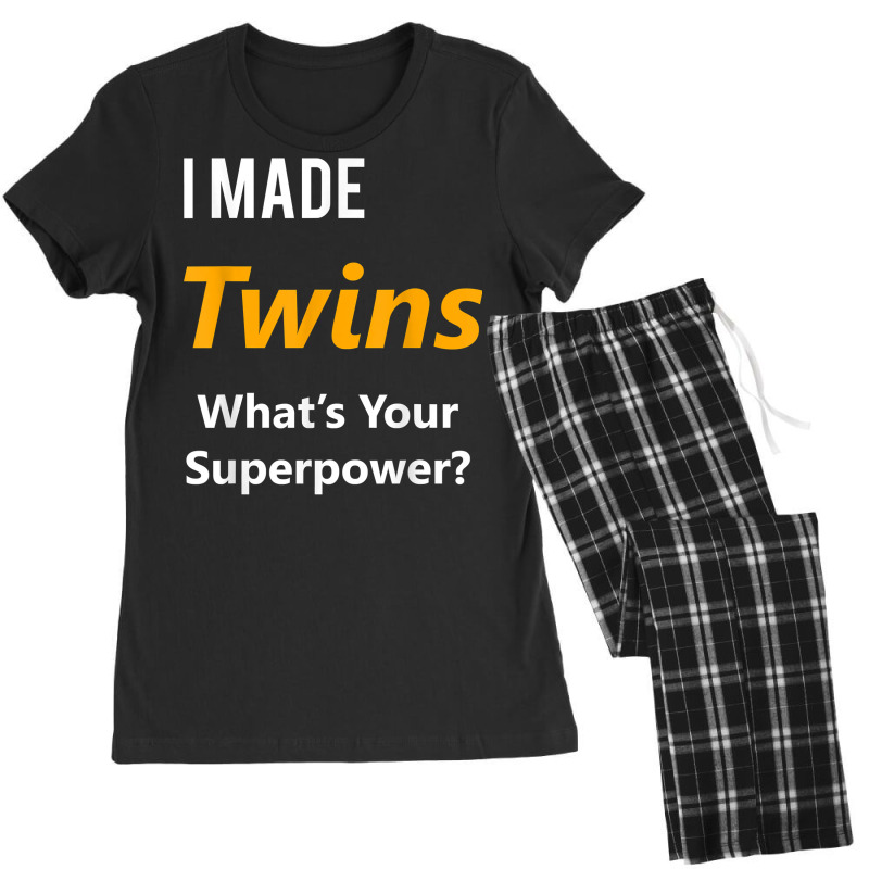 Twins Maternity Shirt  I Made Twins What's Your Superpower Women's Pajamas Set by RolaLuken | Artistshot