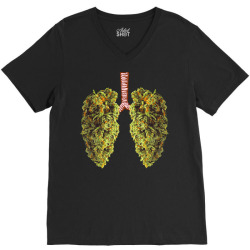 funny weed lung marijuana bud V-Neck Tee | Artistshot