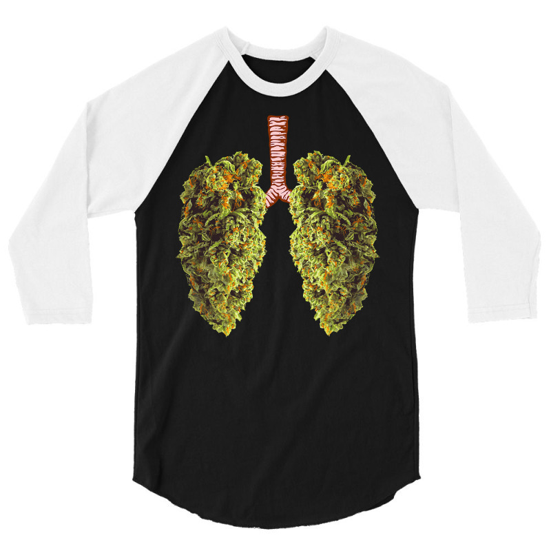 Funny Weed Lung Marijuana Bud 3/4 Sleeve Shirt | Artistshot