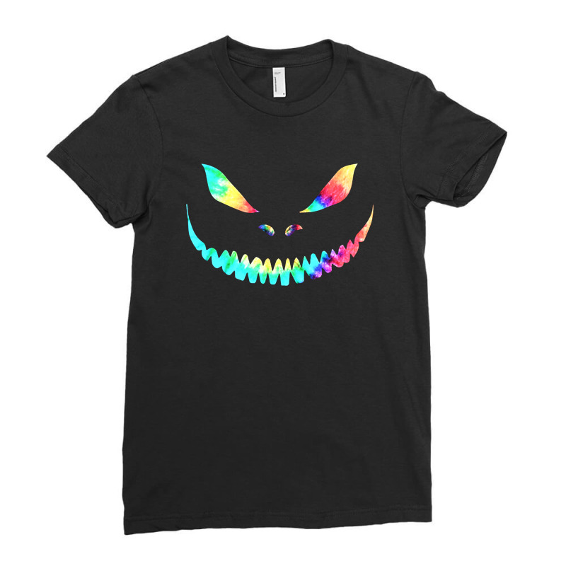 Smile Pumpkin Face Ladies Fitted T-Shirt by Bertaria | Artistshot