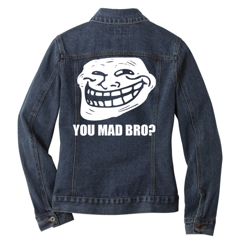 Custom Troll Face Meme You Mad Bro Legging By Gematees - Artistshot