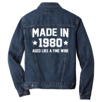 Made In 1980 Aged Like A Fine Wine Men Denim Jacket | Artistshot