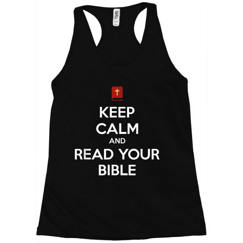 Keep Calm Bible Christian Pun Vintage Retro Racerback Tank by Aria-Proctor | Artistshot