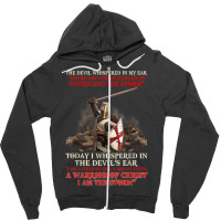 Knight Templar I Am A Child Of God A Warrior Of Christ Art Zipper Hoodie | Artistshot