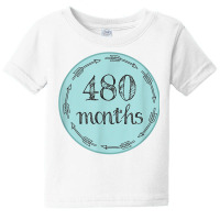 Funny 40th Birthday Shirt Milestone Belly Badge Gift T Shirt Baby Tee | Artistshot