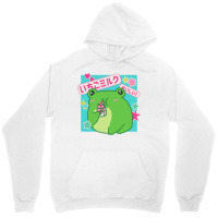 Kawaii Frog Strawberry Milk Japanese Letters Cute Graphic Pullover Hoo Unisex Hoodie | Artistshot