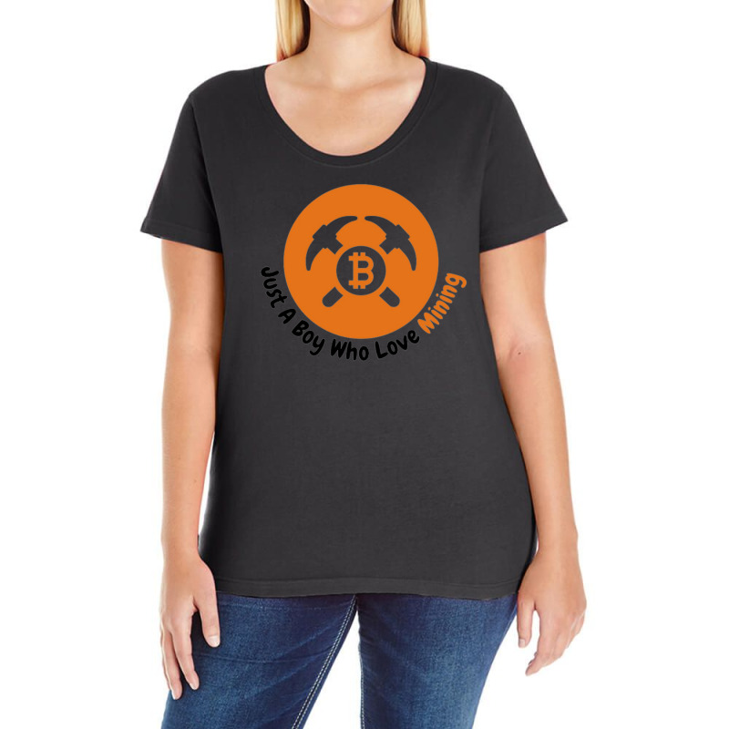 Just A Boy Who Loves Mining Ladies Curvy T-Shirt by kstrendy | Artistshot