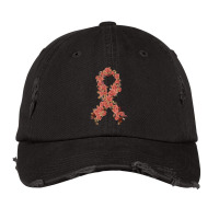 Peach Ribbon Uterine Endometrial Cancer Awareness T Shirt Vintage Cap | Artistshot