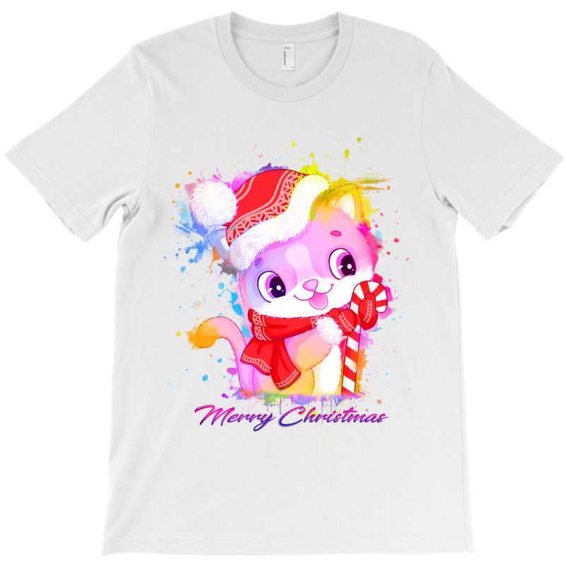 Merry Christmas Cat T-shirt | Artistshot