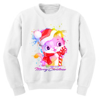 Merry Christmas Cat Youth Sweatshirt | Artistshot