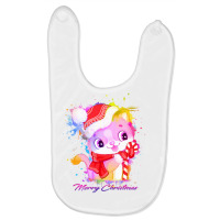 Merry Christmas Cat Baby Bibs | Artistshot