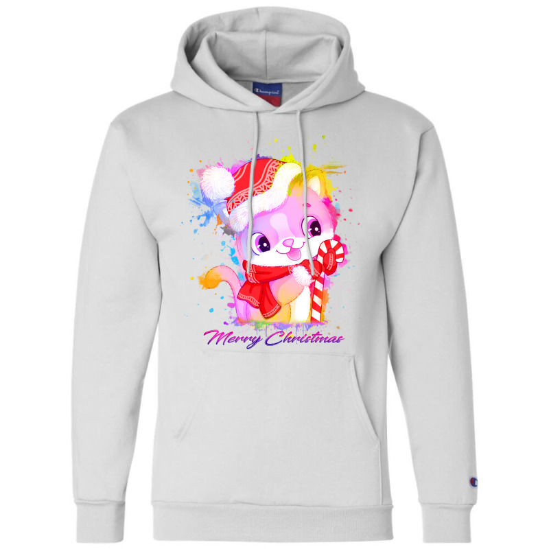 Merry Christmas Cat Champion Hoodie | Artistshot