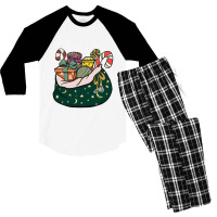 Santa Claus Gift Bag Men's 3/4 Sleeve Pajama Set | Artistshot