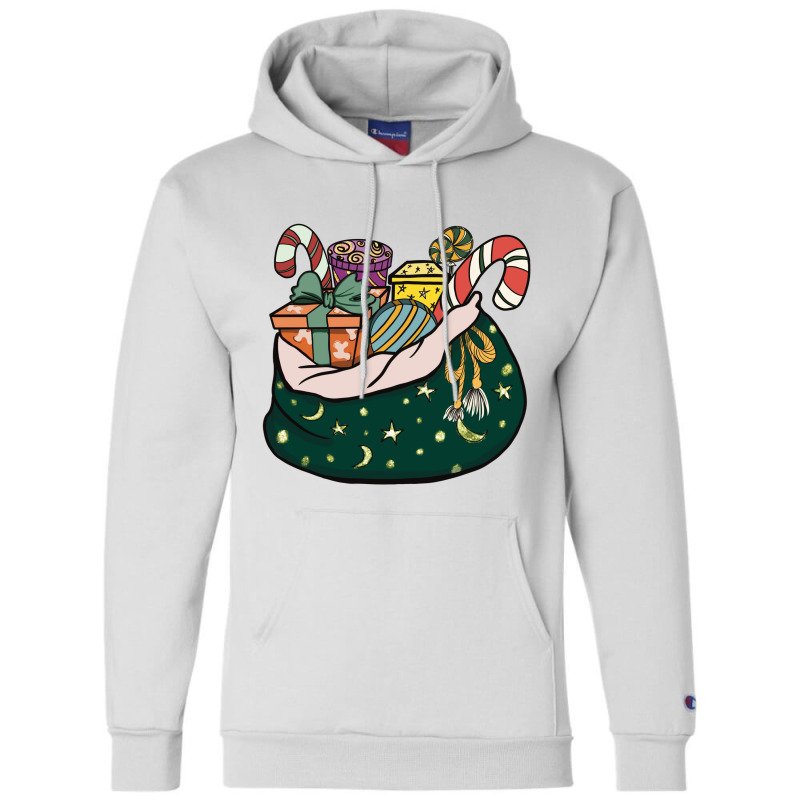 Santa Claus Gift Bag Champion Hoodie | Artistshot